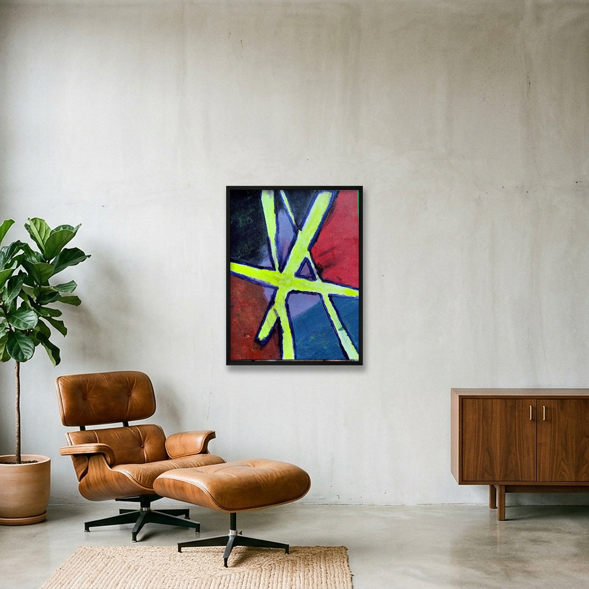 Ordinary crossing — 60×80cm, 24×31" Black Frame