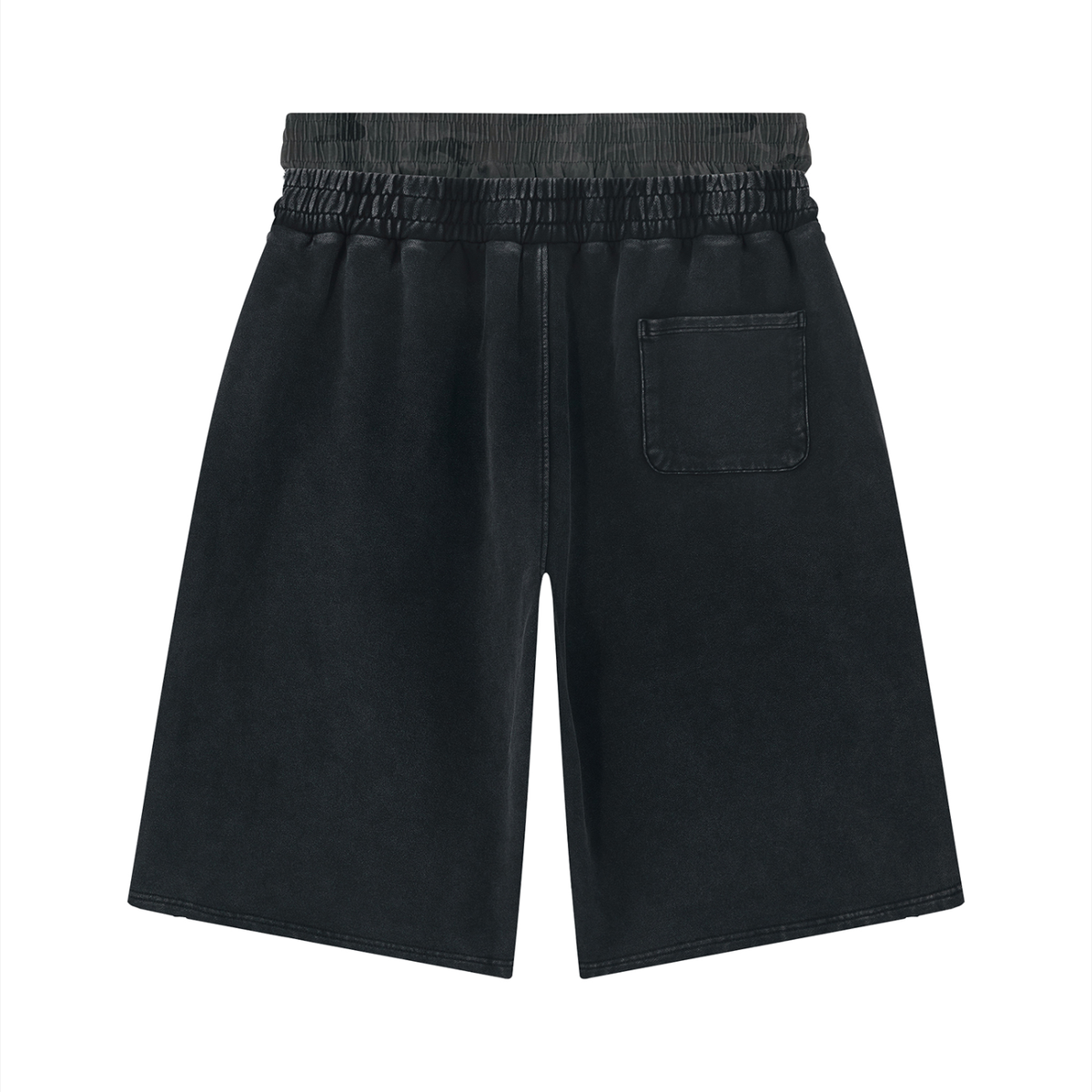Unisex Vintage Wash Distressed Wide Leg Shorts