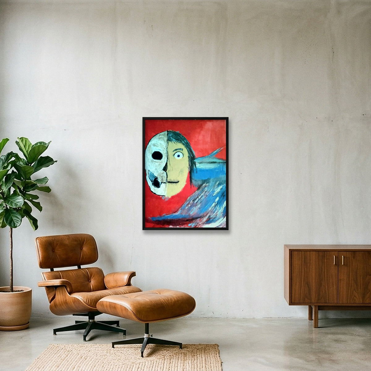 The dehumanization of humanity — 60×80cm, 24×31" Black Frame