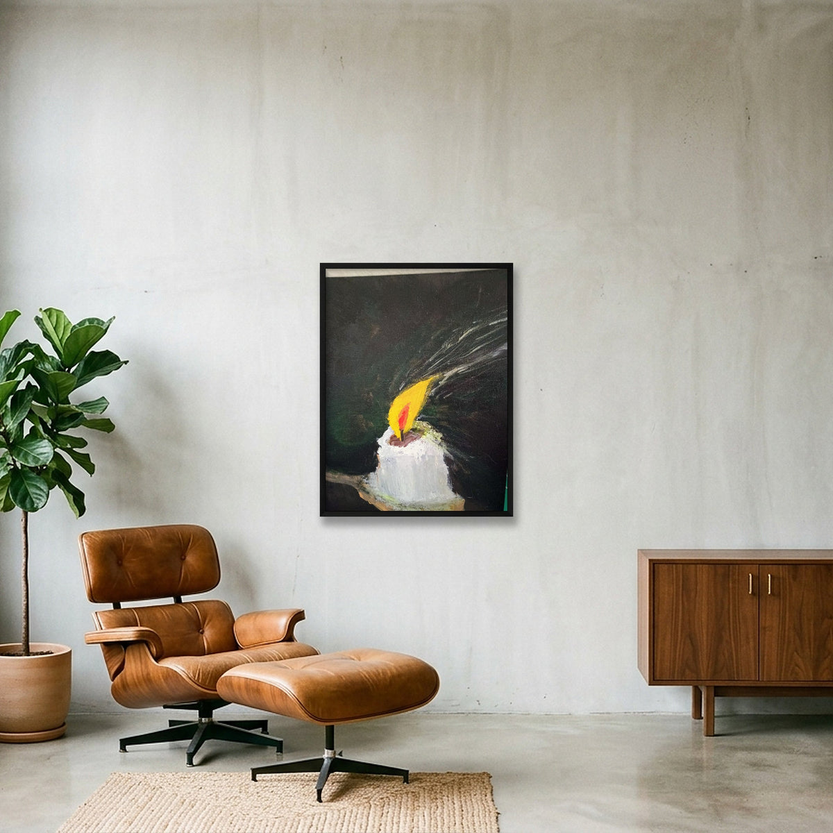 Calm v Bliss  — 60×80cm, 24×31" Black Frame