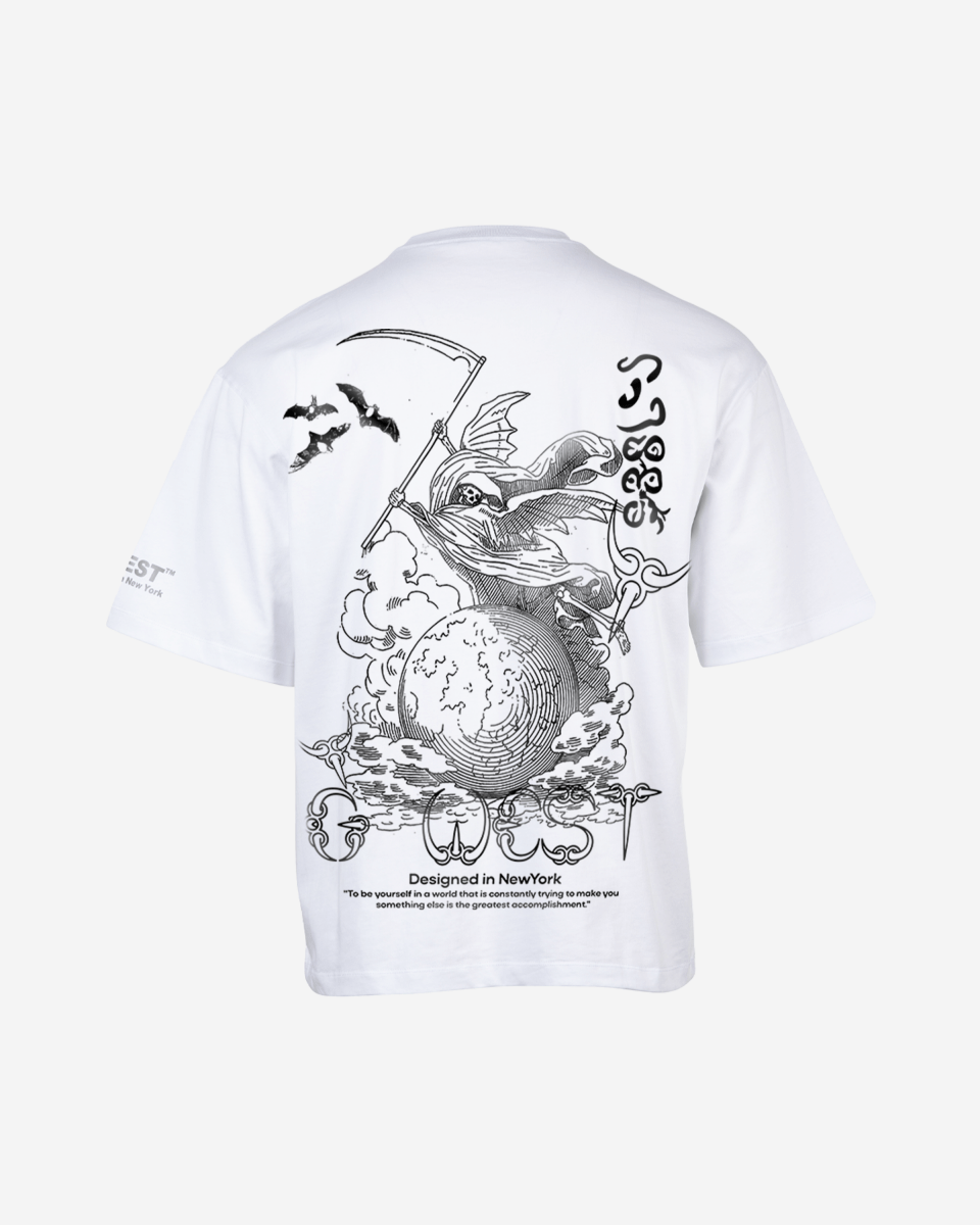 G West Oversized Gratitude Reaper T-Shirt Mens